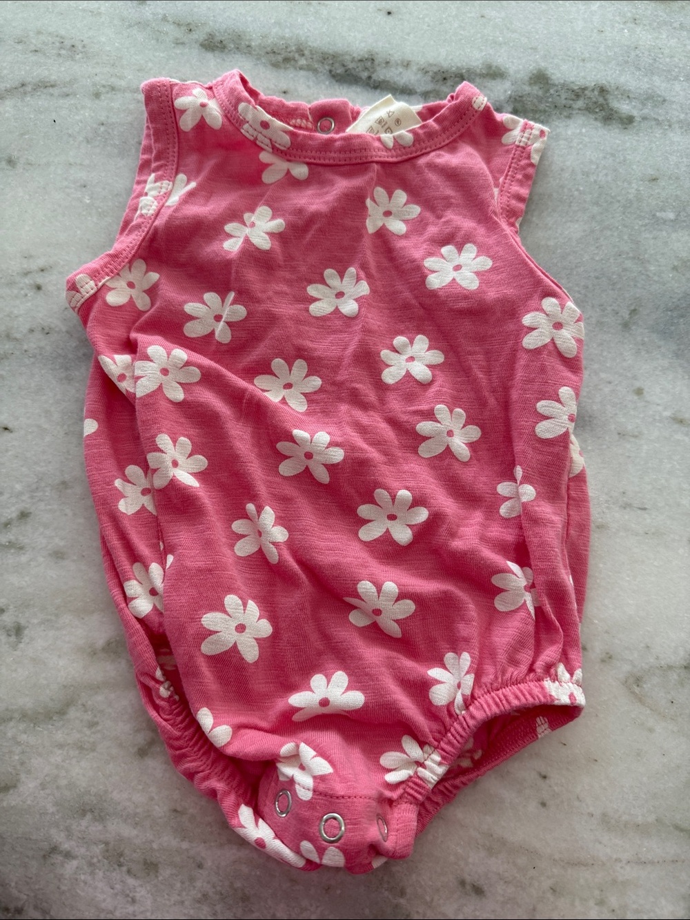 Pink Floral Baby One-Piece Bodysuit